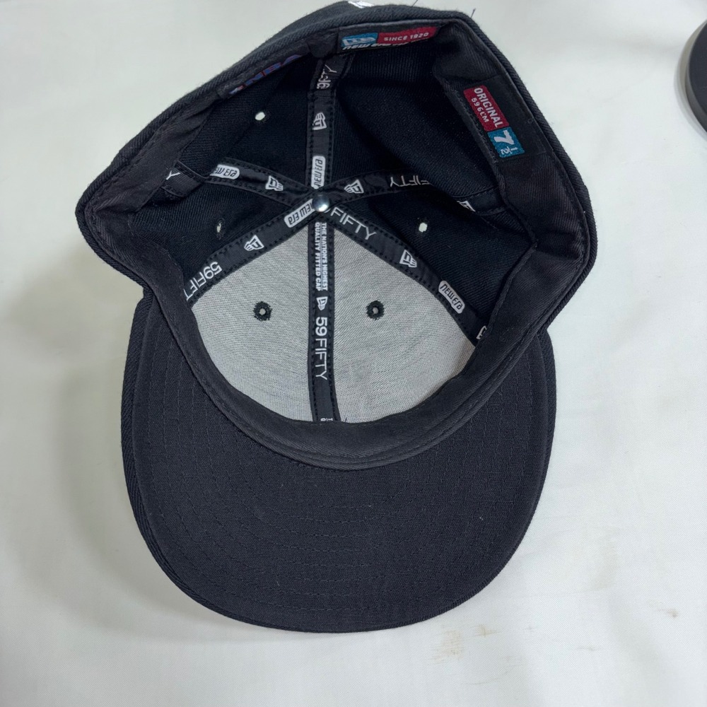Vintage New Era Sacramento Kings NBA Fitted Hat Black Purple Silver Size 7 1/2 - Picture 11 of 16